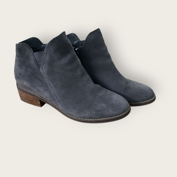 Blondo Gray Suede Round Toe Ankle Boots Shoes 10 M (B6241-635) - Picture 7 of 16